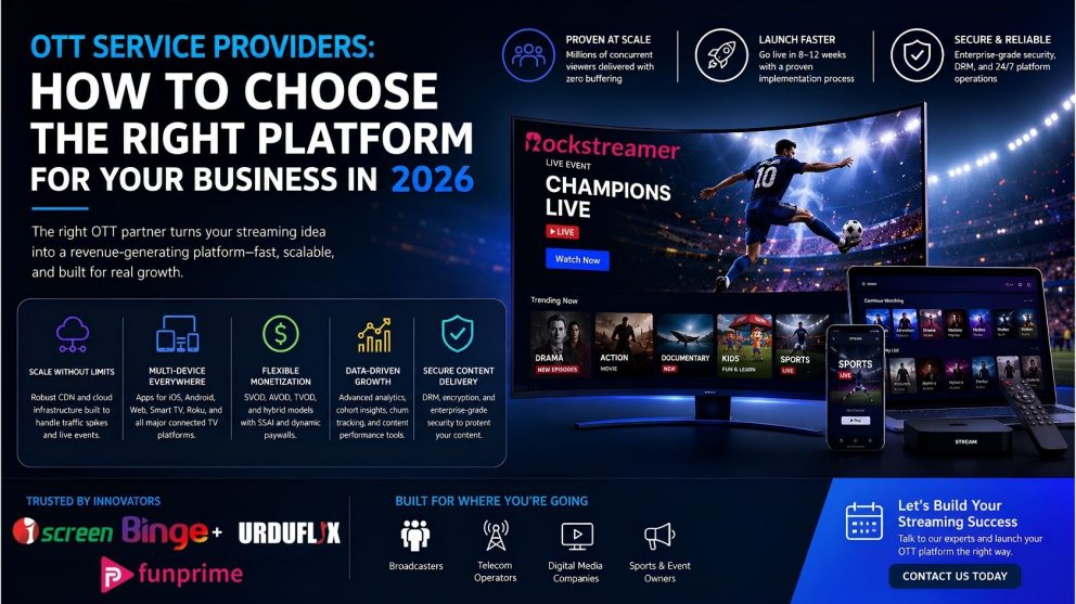 OTT service providers comparison guide for choosing the right streaming platform