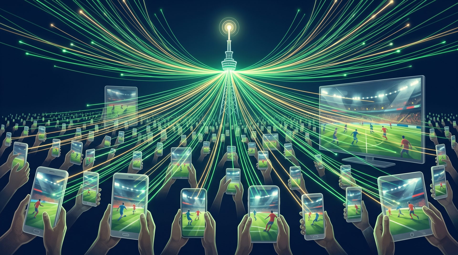Live sports streaming to millions of devices